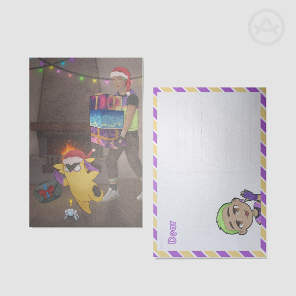 Gekko & Wingman Christmas Postcard