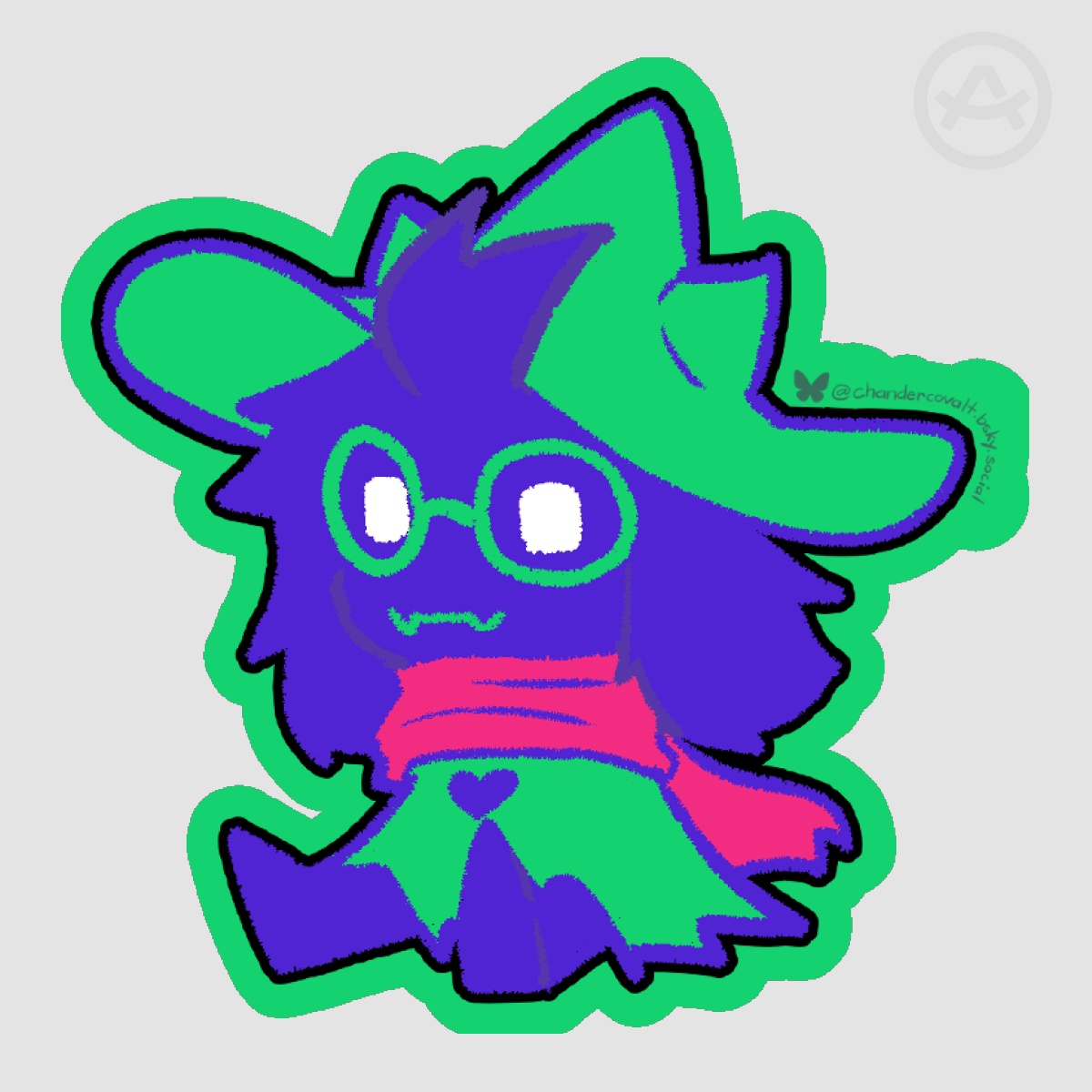 DELTARUNE | Ralsei [MATTE DIE CUT STICKER]