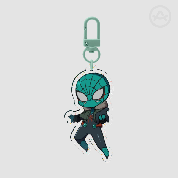 Spider-Jade "Masked Version" Glitter Acrylic Keychain
