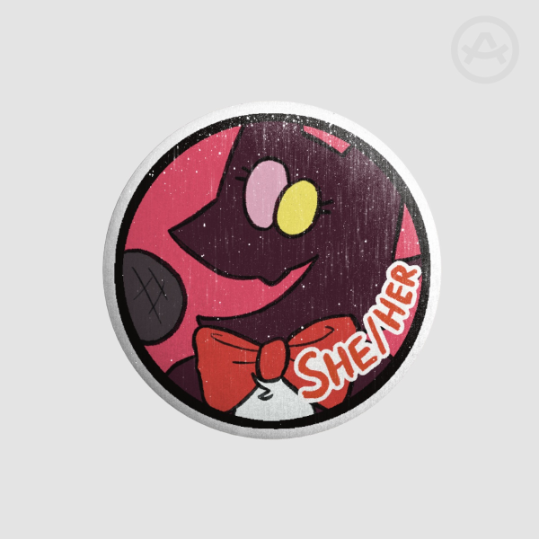 Cat Mike Pronouns She/Her Badge