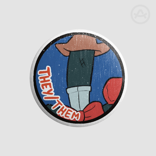 Cowboy Mike Pronouns They/Them Badge