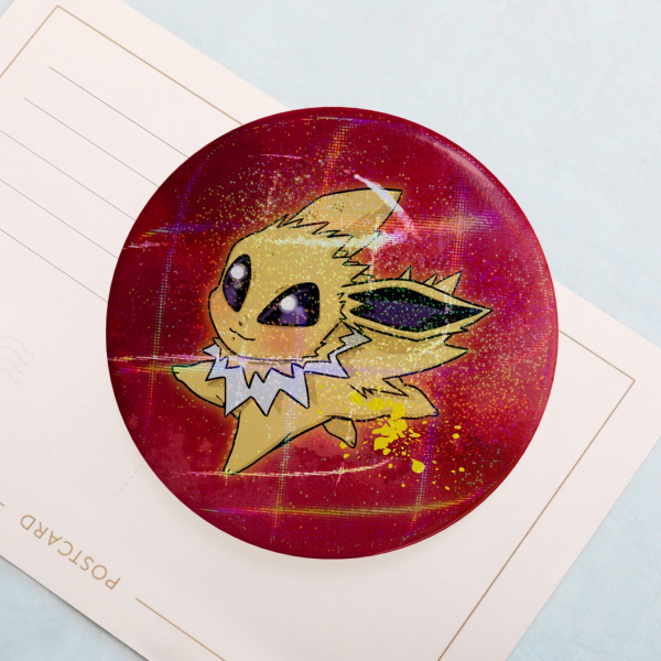 Jolteon Eeveelution Pokemon Button Pin