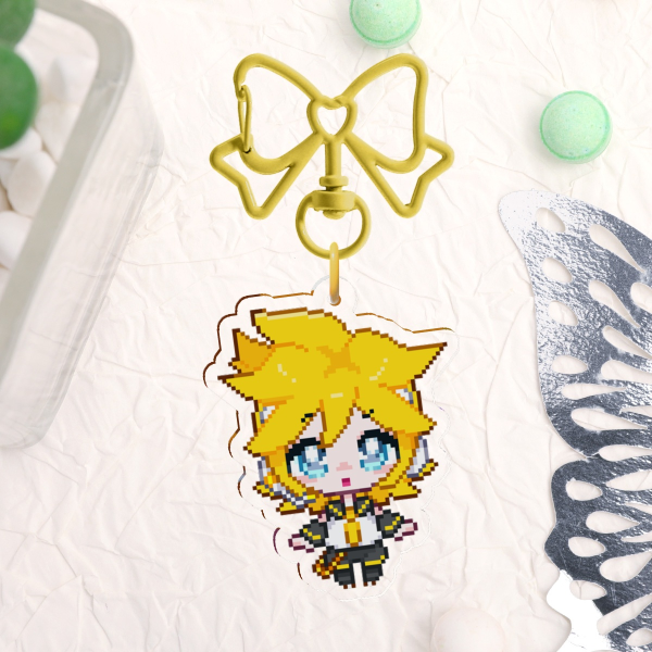 Pixel Len Acrylic Keychain
