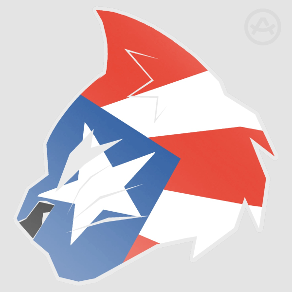Puerto Rico cat sticker