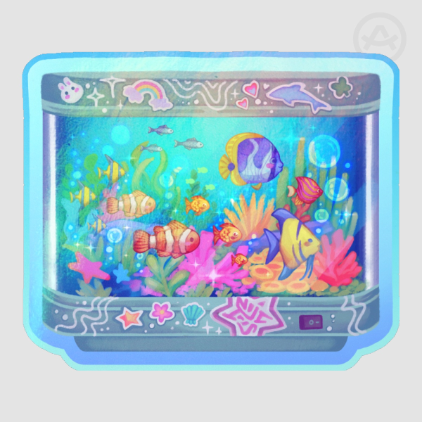 Frutiger Aqua Sticker (Fish Lamp) | Niji Iris