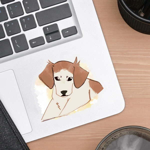 Cute dog Clear Die Cut Sticker