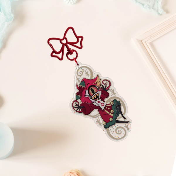 Xmas Niffty Epoxy Glitter Acrylic Keychains