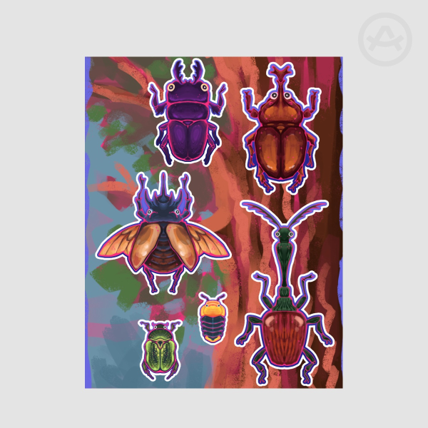 Beetles Sticker Sheet