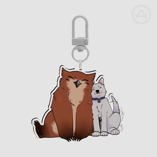 SCRATCH AND OWLBEAR keychain