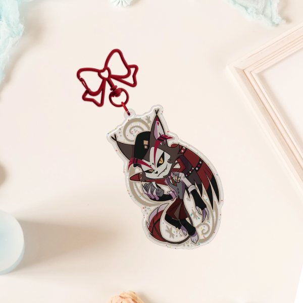 Xmas Husk Epoxy Glitter Acrylic Keychains