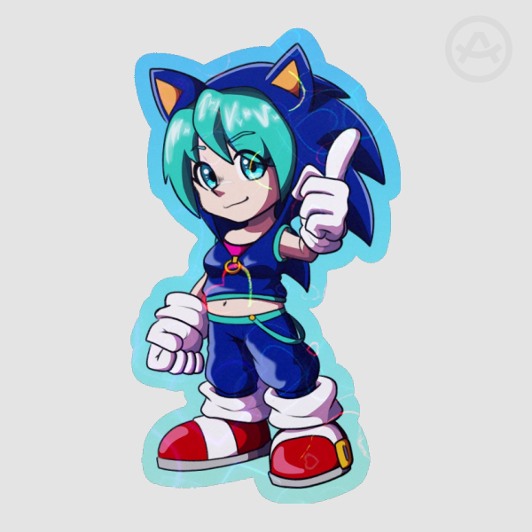 VOCALOID | Hatsune Miku Sonic cos. [HEART HOLO DIE CUT STICKER]