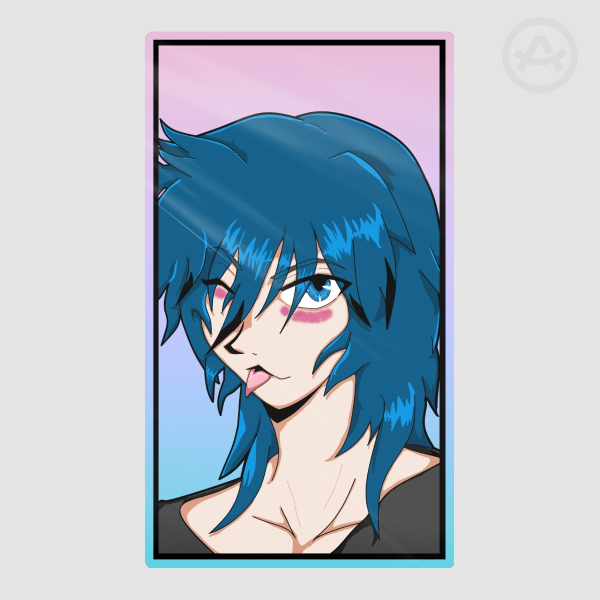 Kiri Blep Sticker 5inL X 2in W