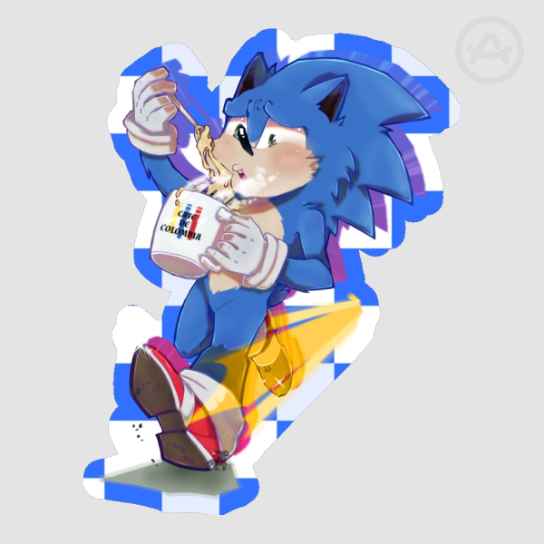 [Sonic] Chocolate & Queso ► Die Cut Sticker