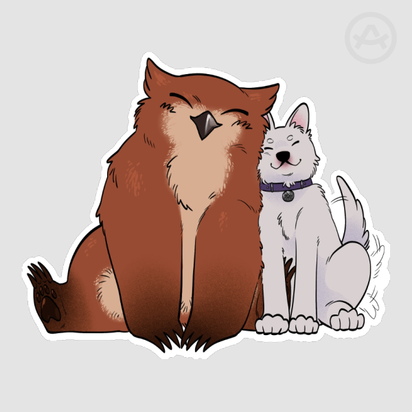 SCRATCH AND OWLBEAR sticker