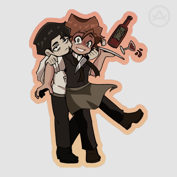 DEAD PLATE | Rody & Vincent [MATTE DIE CUT STICKER]