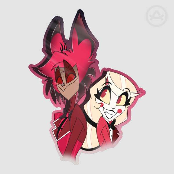 Charlie Alastor Colored Edge Die Cut Stickers