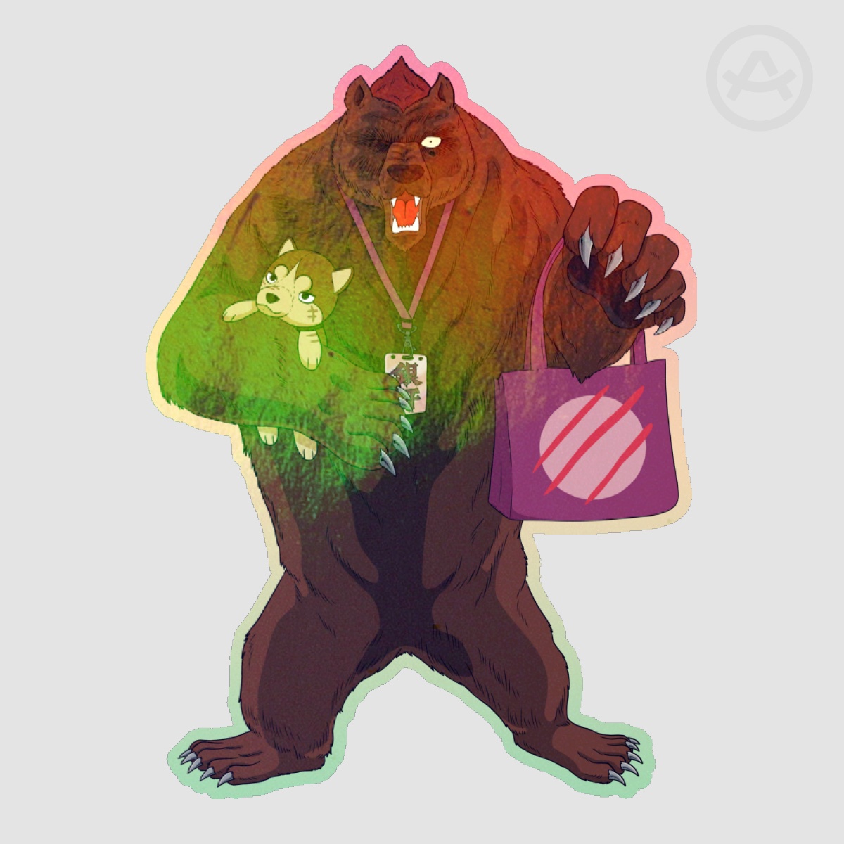 Akakabuto Holographic Sticker