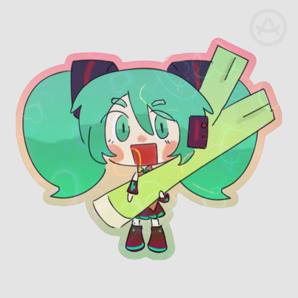 Miku with Leek Sticker