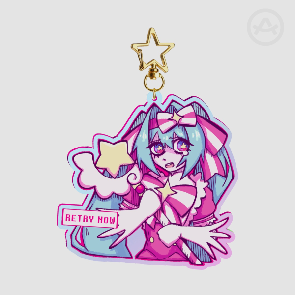 Retry Now! Keychain/Charm