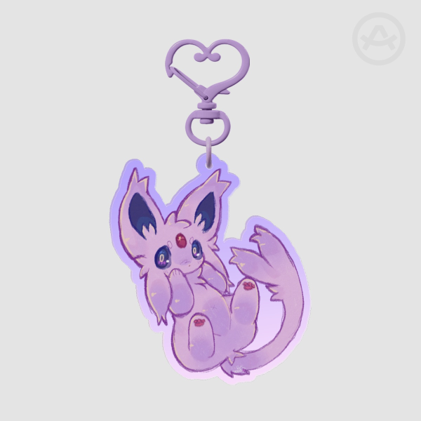 Espeon Colored Edge Acrylic Keychains