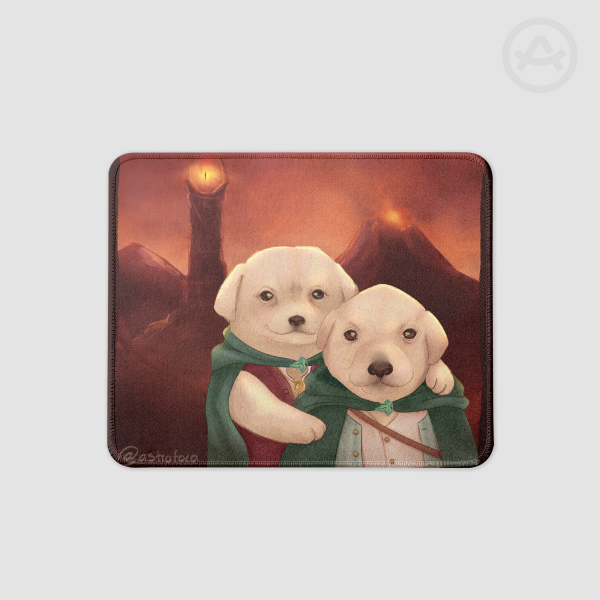 Square Frodo and Sam at Mount Doom Mouse Pad