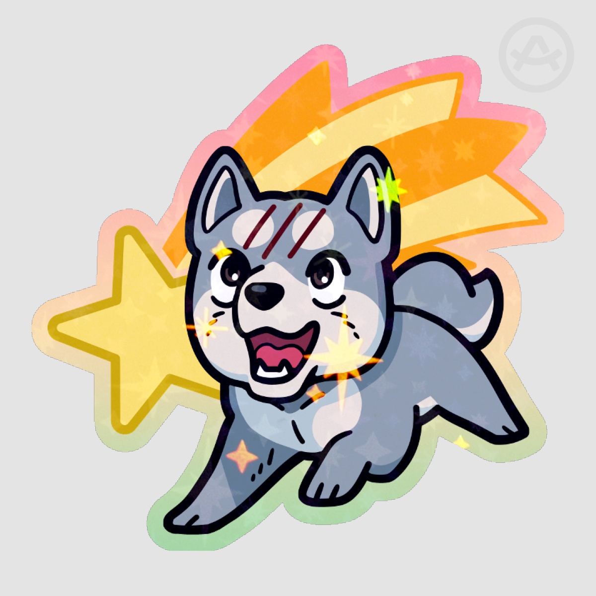 Gin Holographic Sticker