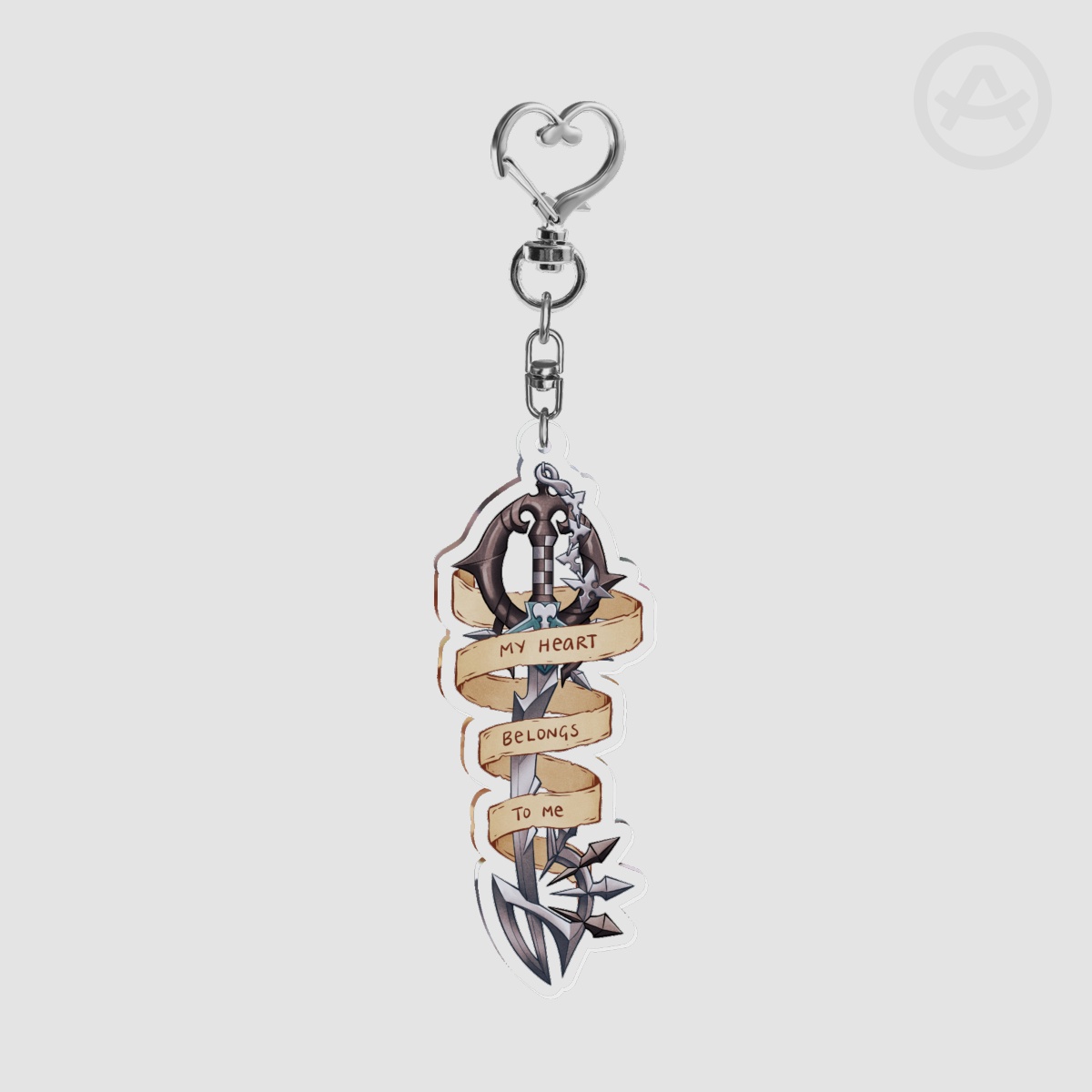 KH: 358/2 Days Roxas Keyblade Quote Keychain