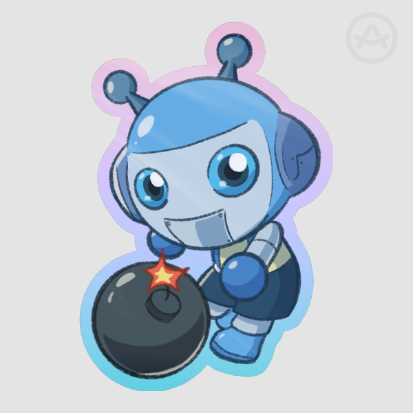 Bomb It Blue Sticker