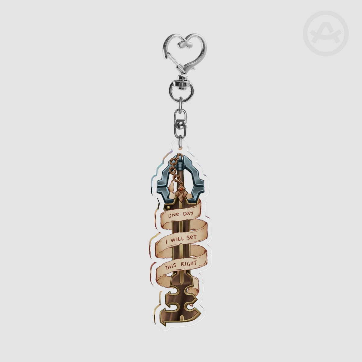 KH: BBS Terra Keyblade Quote Keychain