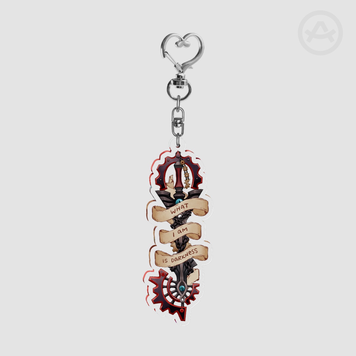 KH: BBS Vanitas Keyblade Quote Keychain