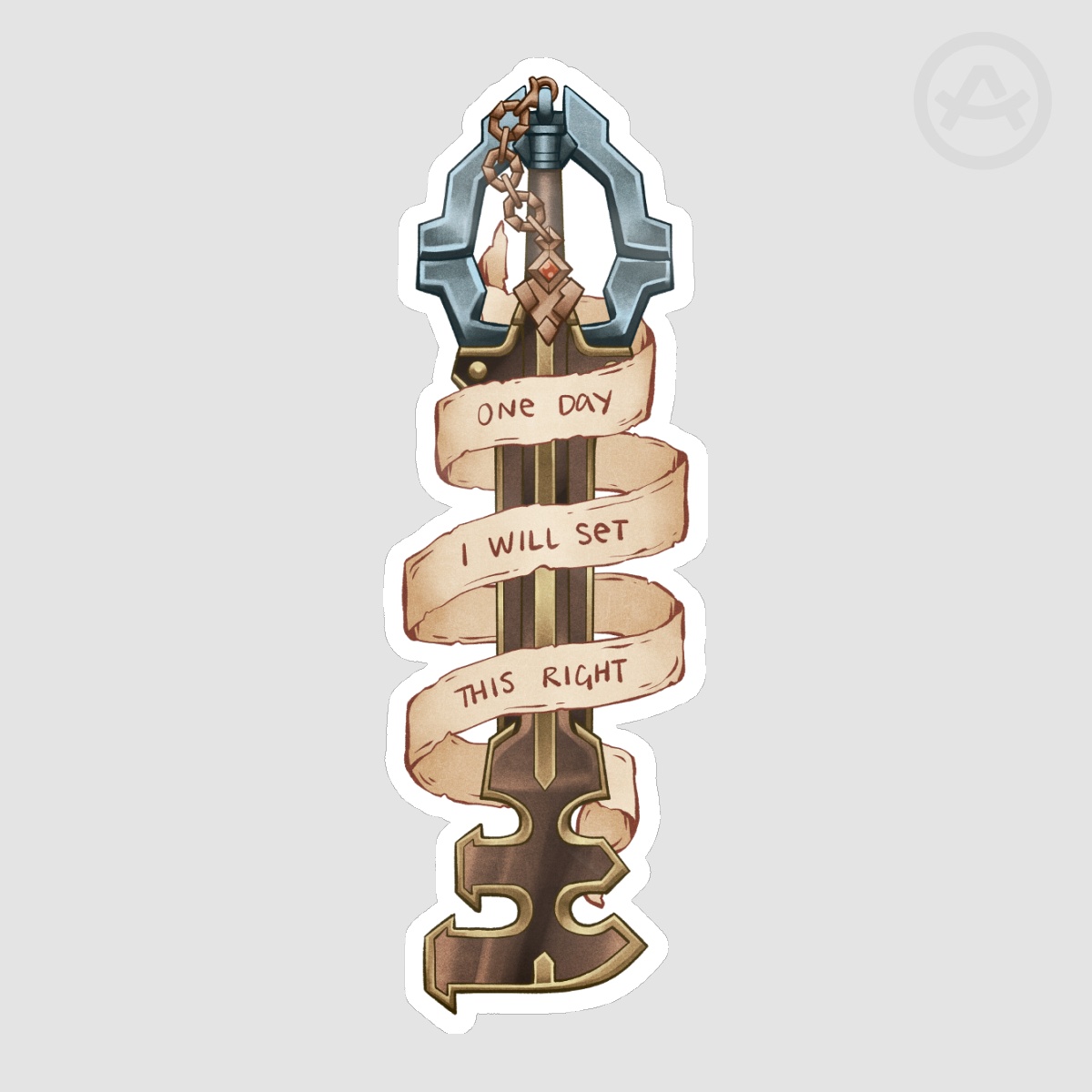 KH: BBS Terra Keyblade Quote Sticker