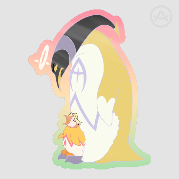 Adam and Abel Penguin Sticker