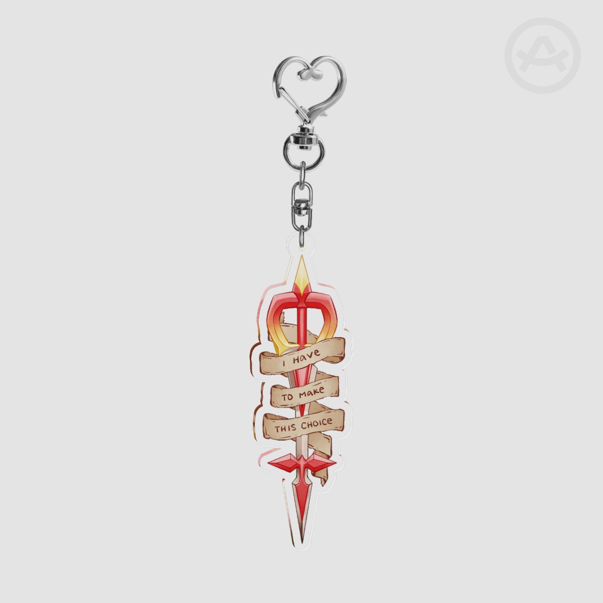 KH: 358/2 Days Xion Keyblade Quote Keychain