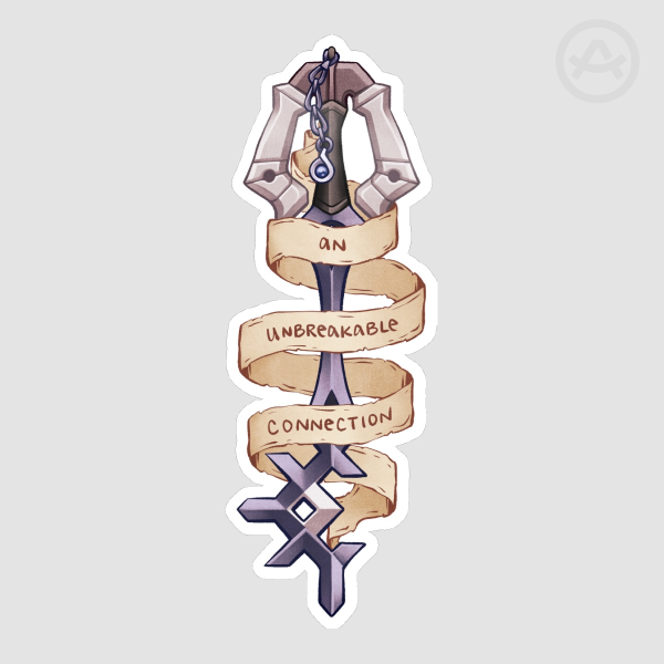 KH: BBS Aqua Keyblade Quote Sticker
