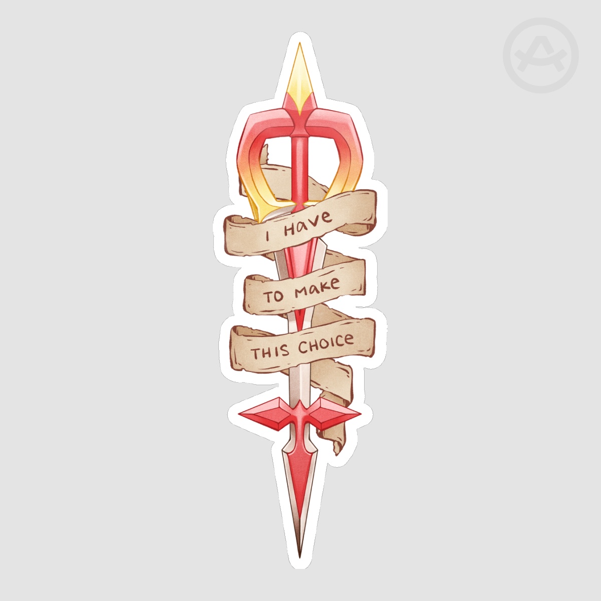 KH: 358/2 Days Xion Keyblade Quote Sticker