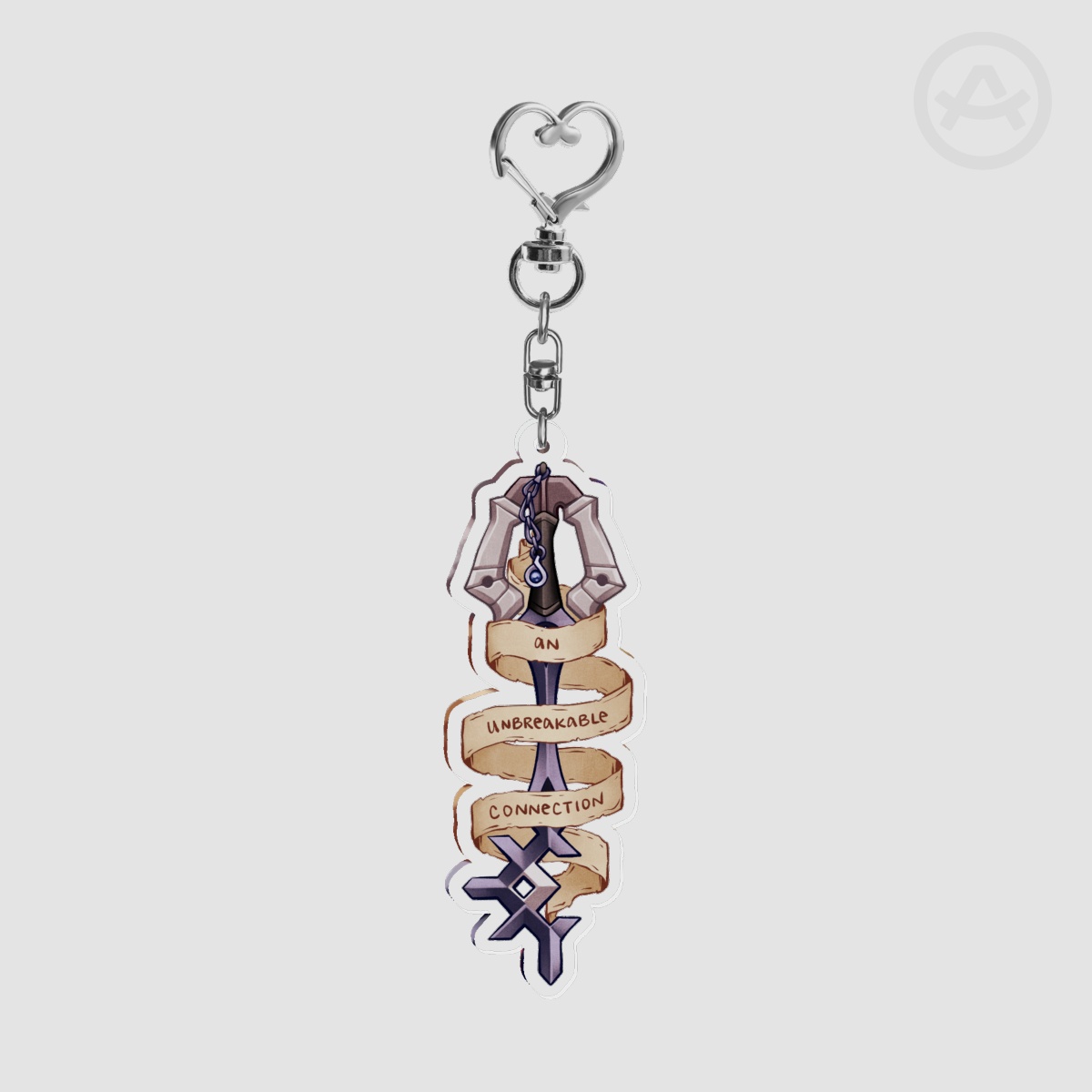 KH: BBS Aqua Keyblade Quote Keychain