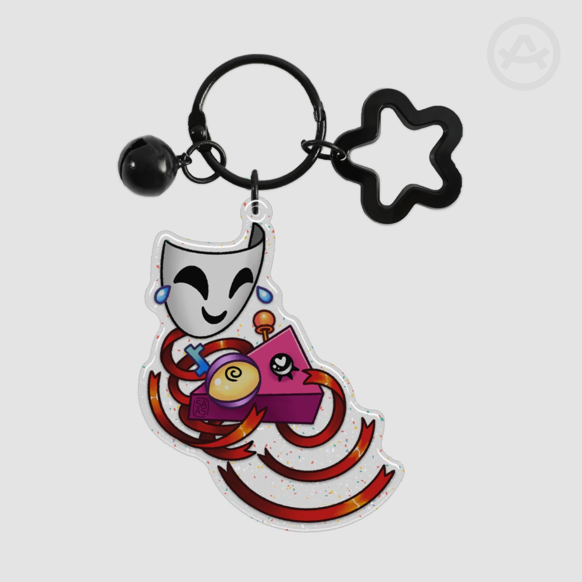 [ The Amazing Digital Circus ] Abstragedy (Gangle x Zooble) TADC - Epoxy Glitter Acrylic Keychains