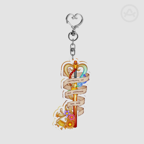 KH Kairi Keyblade Quote Keychain