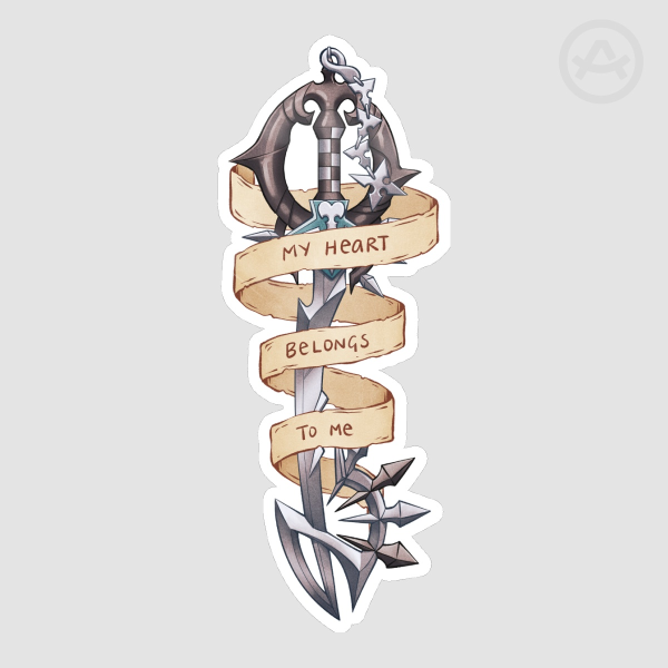 KH: 358/2 Days Roxas Keyblade Quote Sticker
