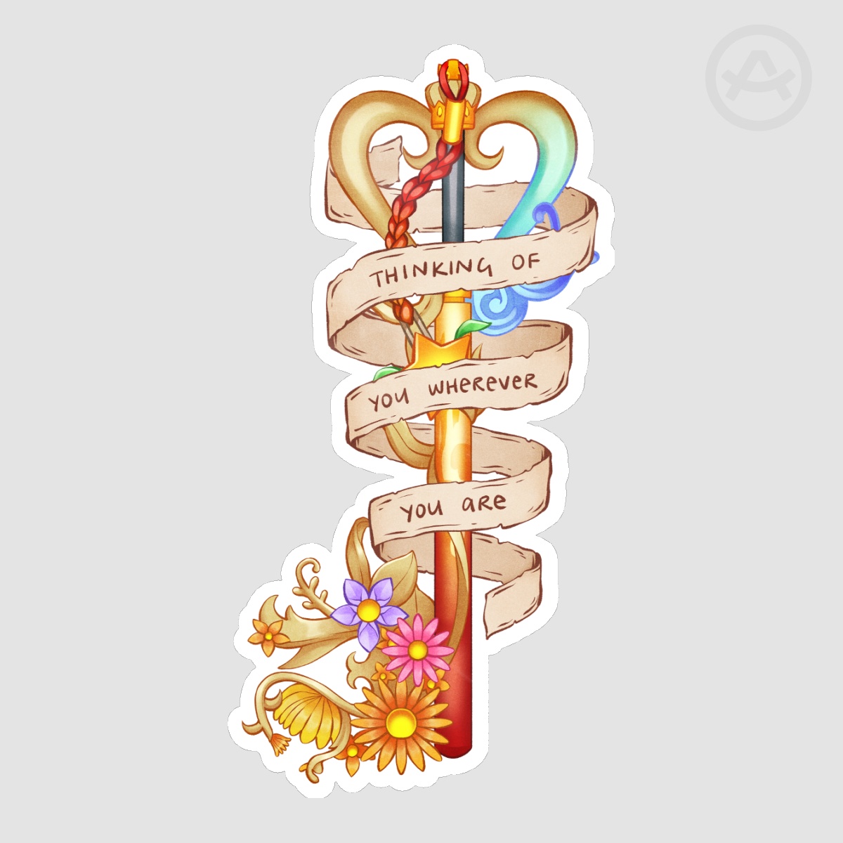 KH Kairi Keyblade Quote Sticker
