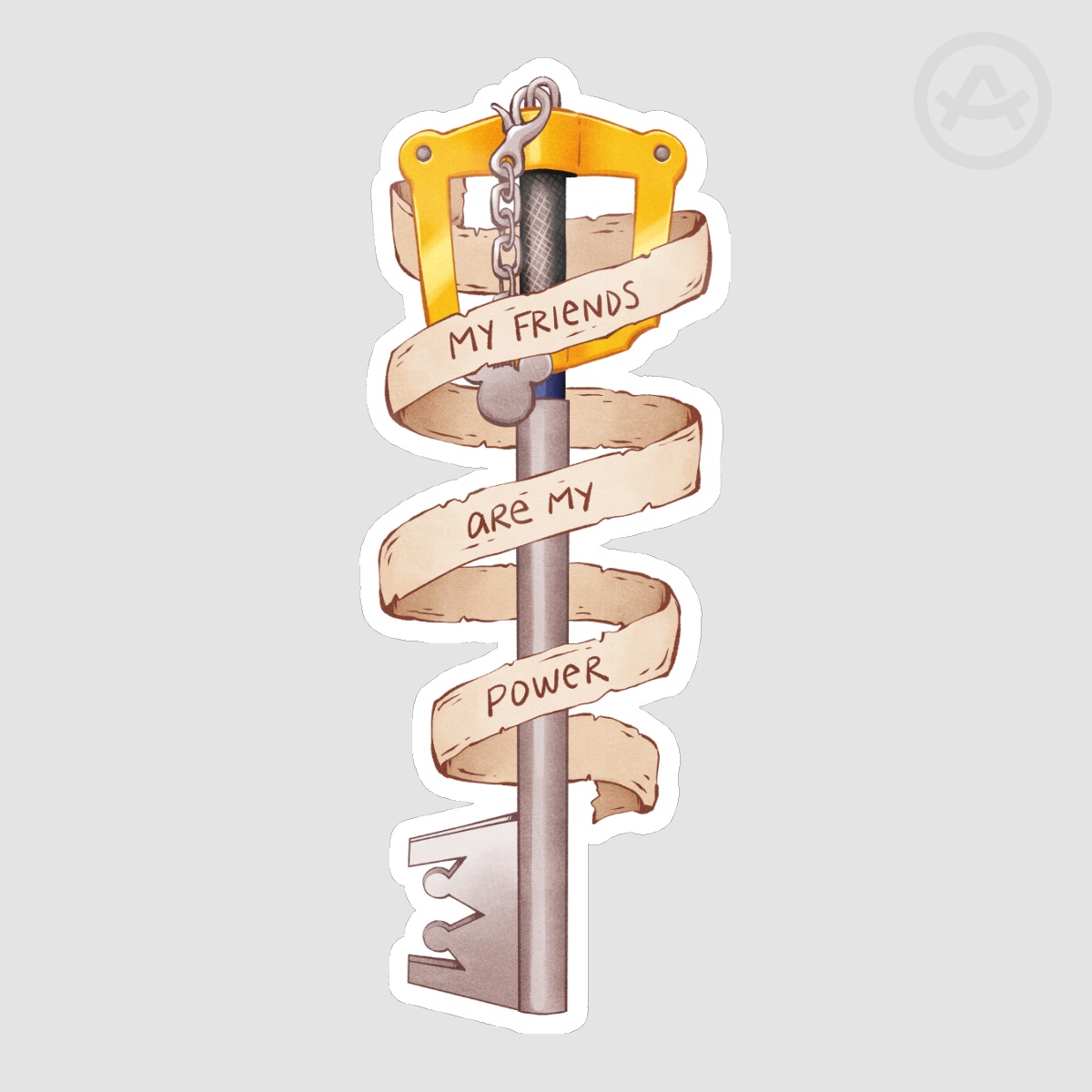 KH Sora Keyblade Quote Sticker
