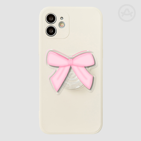 Glossie Bow Acrylic Phone Holder - 1.96"(50mm), Clear