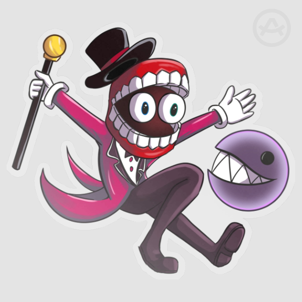 [The Amazing Digital Circus] Caine & Bubble - Clear PET Vinyl Die Cut Stickers