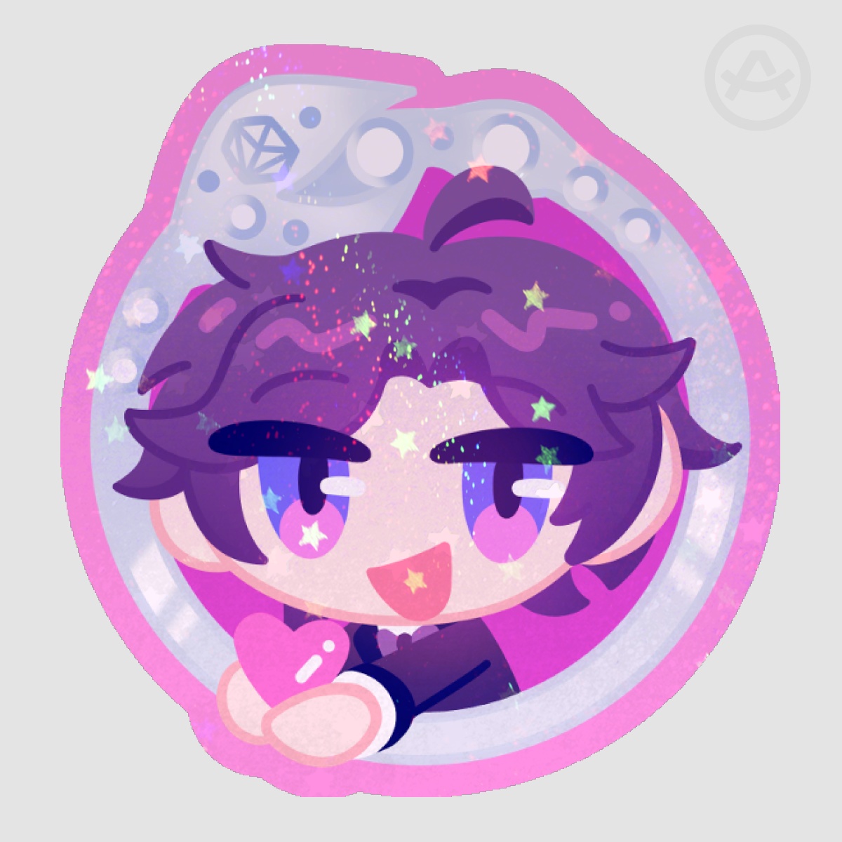 Rafayel - colored edge with glitter sticker