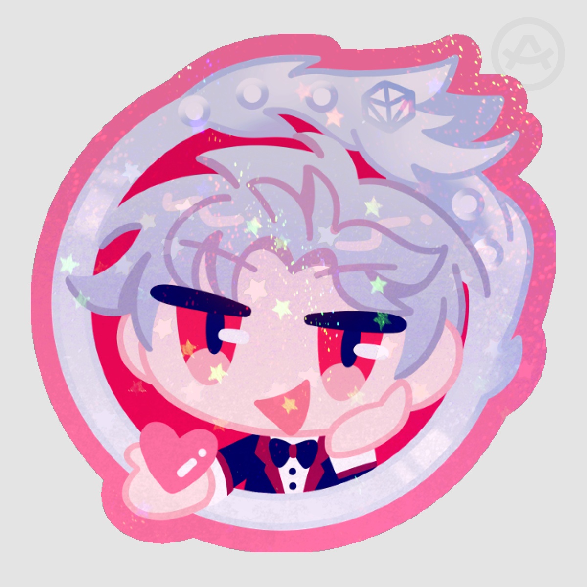 Sylus - colored edge with glitter sticker