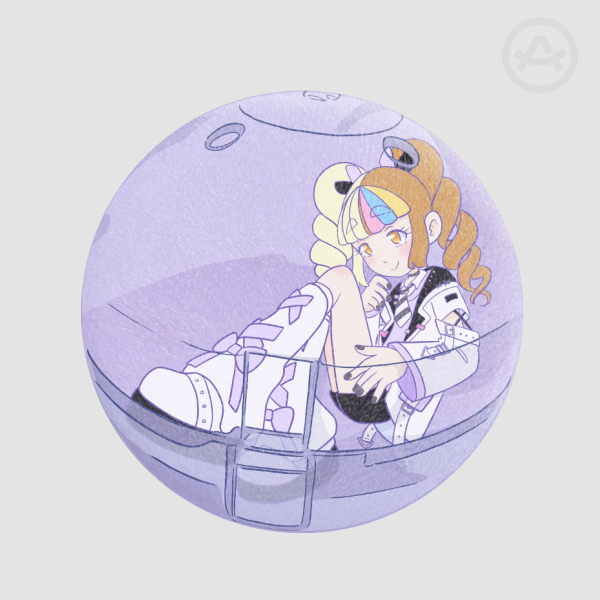 Gachapon Galaco Alternative Ribbons Plush Badge