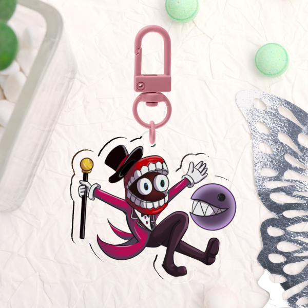 [The Amazing Digital Circus] Caine & Bubble - Clear Acrylic Keychain