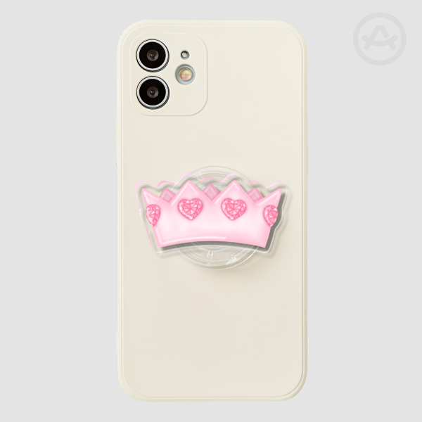 Glossie Crown Acrylic Phone Holder - 1.96"(50mm), Clear