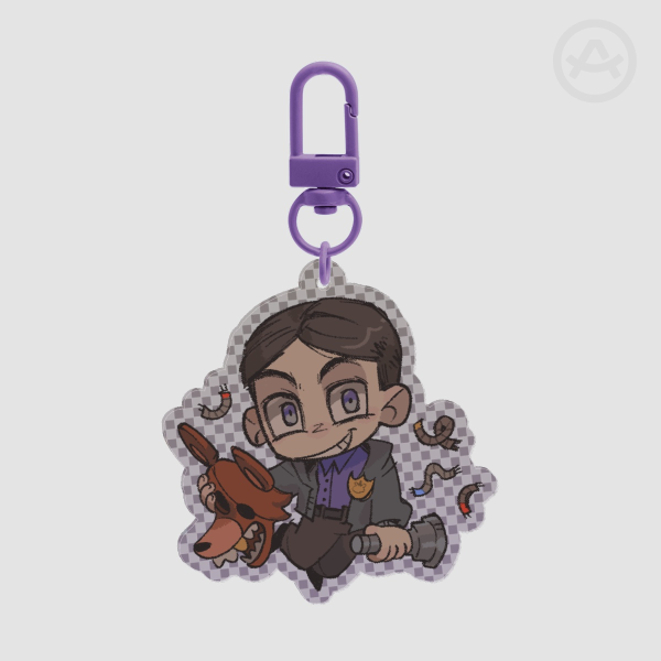 Michael Afton - Colored Edge Acrylic Keychain