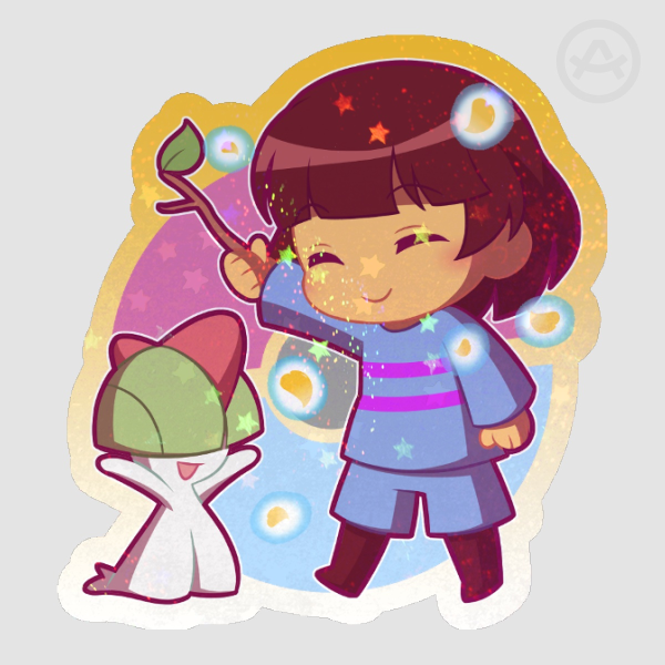 Frisk and Ralts Sticker